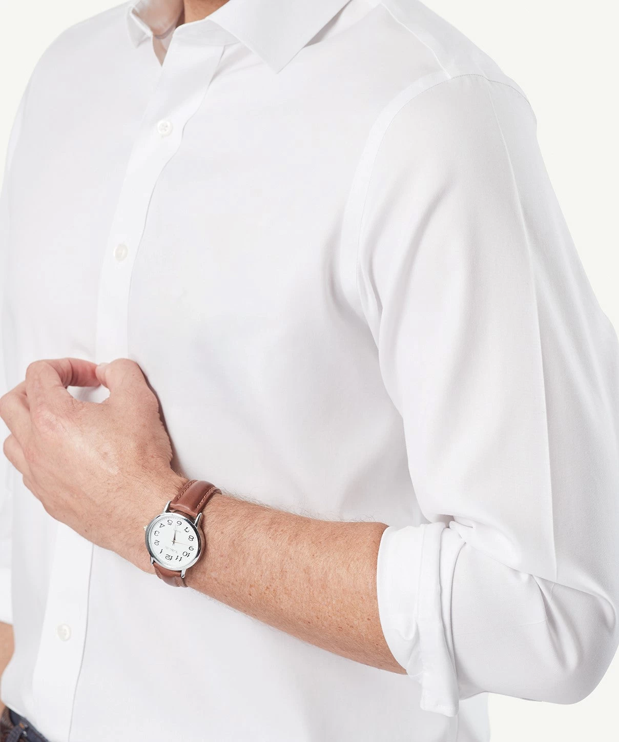 Easy Care Plain Oxford Shirt - White - Image 5