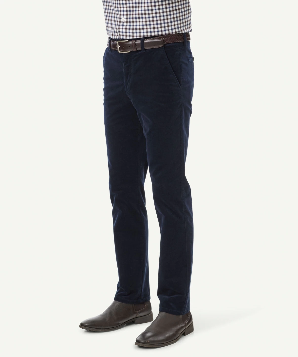 Stretch Fine Cord Pants - Navy - Image 11