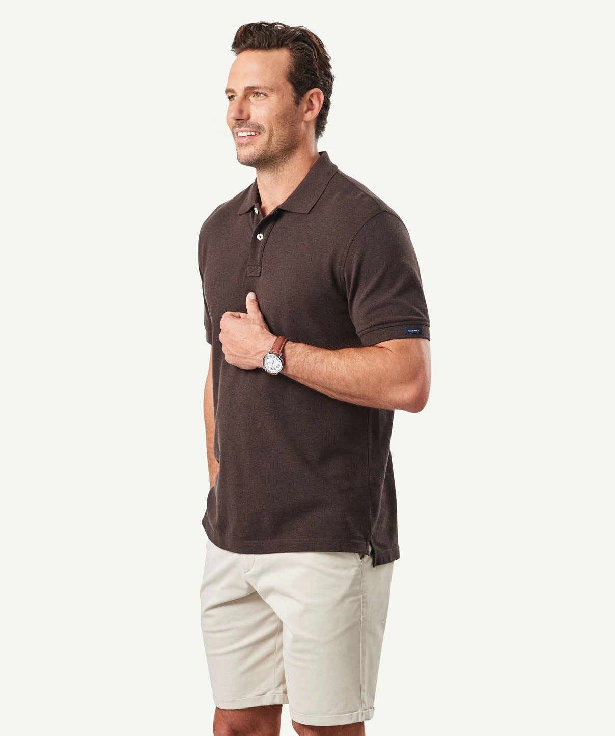 Classic Pique Polo - Dark Brown - Image 5