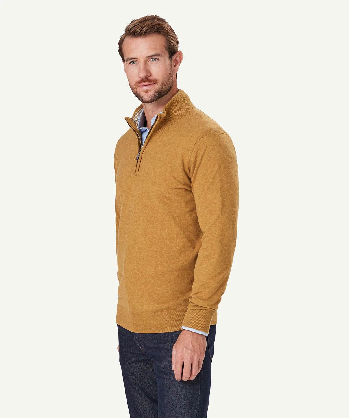 High Flex Half Zip Knit - Mineral Yellow - Image 5