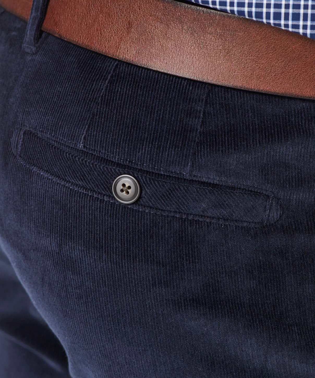 Stretch Fine Cord Pants - Navy - Image 13