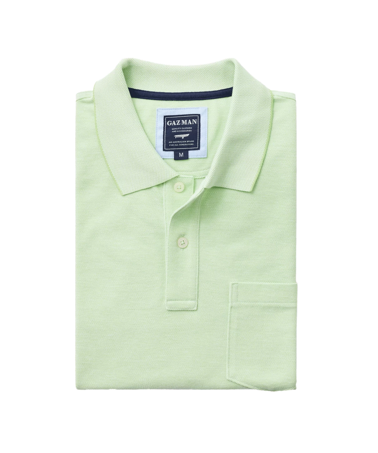 Oxford Pocket Polo Shirt - Lime - Image 6